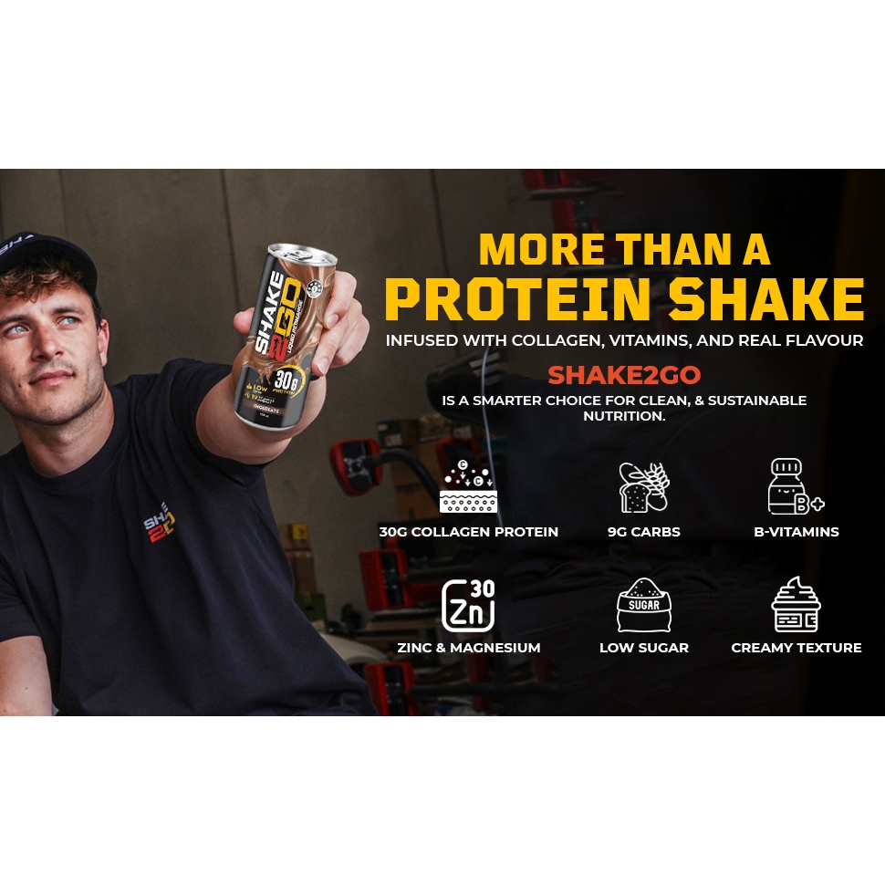 Optislim Shake2Go Ready-to-Drink Protein Shake, 30g Collagen Protein ...