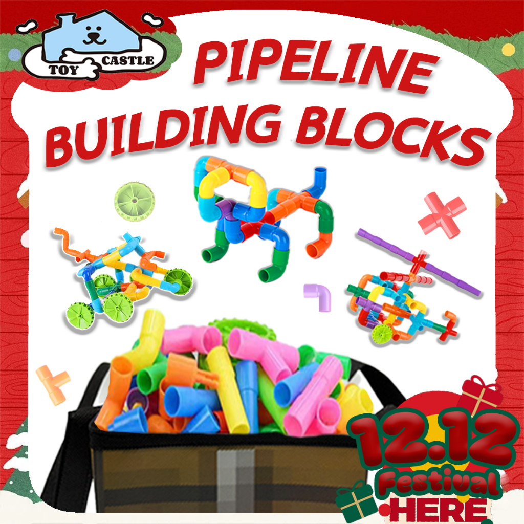 Water Pipe Shaped Building Blocks Fun Puzzle Game Skill Development ...