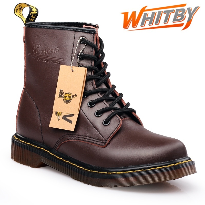 WHITBY【COD】British Leather Boots High-Top Plus Men's Boots Large Size ...