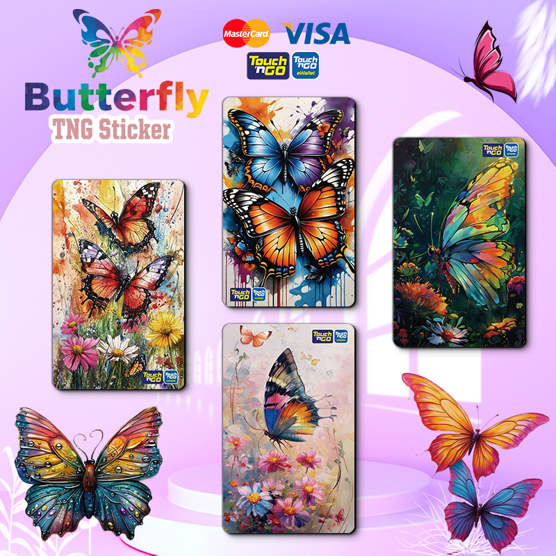 Butterfly Series TNG Pelekat - Tng Touch N Go/Bank kad pelekat ...