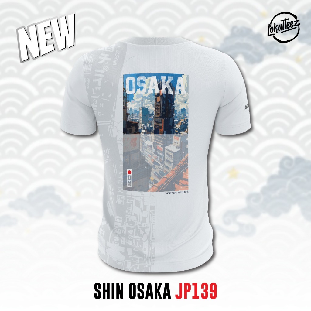 LOKALTEEZ JP139 Japanese BASHO Edition SHIN OSAKA 180GSM RJPK JERSEY ...