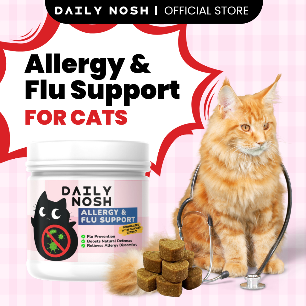 DAILY NOSH® Allergy & Flu Support for Cats (±40 CHEWS) | Relieve ...