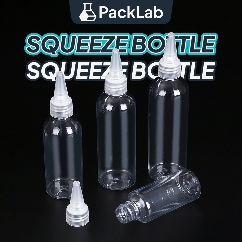 Transparent Dropper Bottle Botol Plastik Squeeze 10ml 20ml 30ml 50ml ...