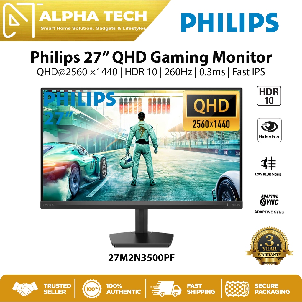 PHILIPS 27’’ Gaming Monitor 27M2N3500PF - QHD | HDR 10 | 260Hz | 0.3ms