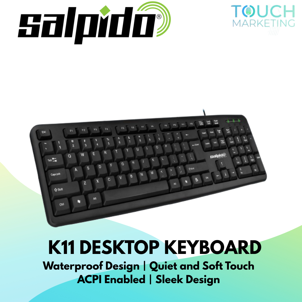 Salpido K11 Destop Keyboard with Waterproof Design and Quiet | Shopee ...