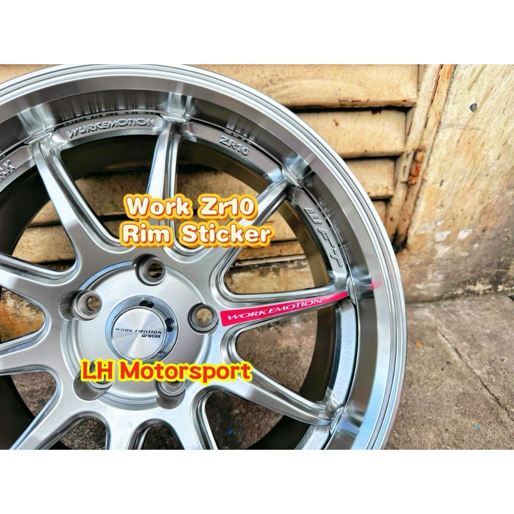 Work Emotion ZR10 Sticker Rim Wheel Sticker Work Zr10 Sport Rim Sticker ...