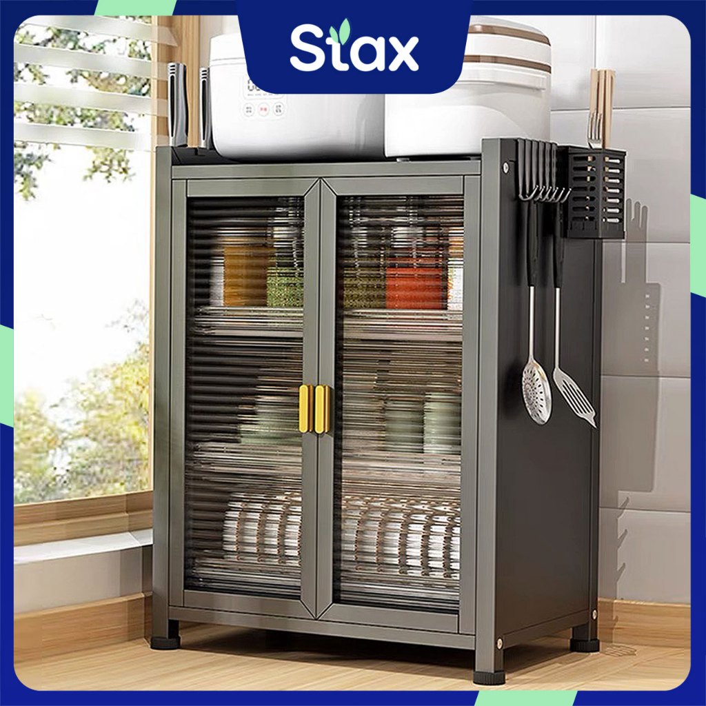 StaxHomedeco 2/3-Tier Dish Rack Dish Drainer Dish Cabinet Kitchen ...