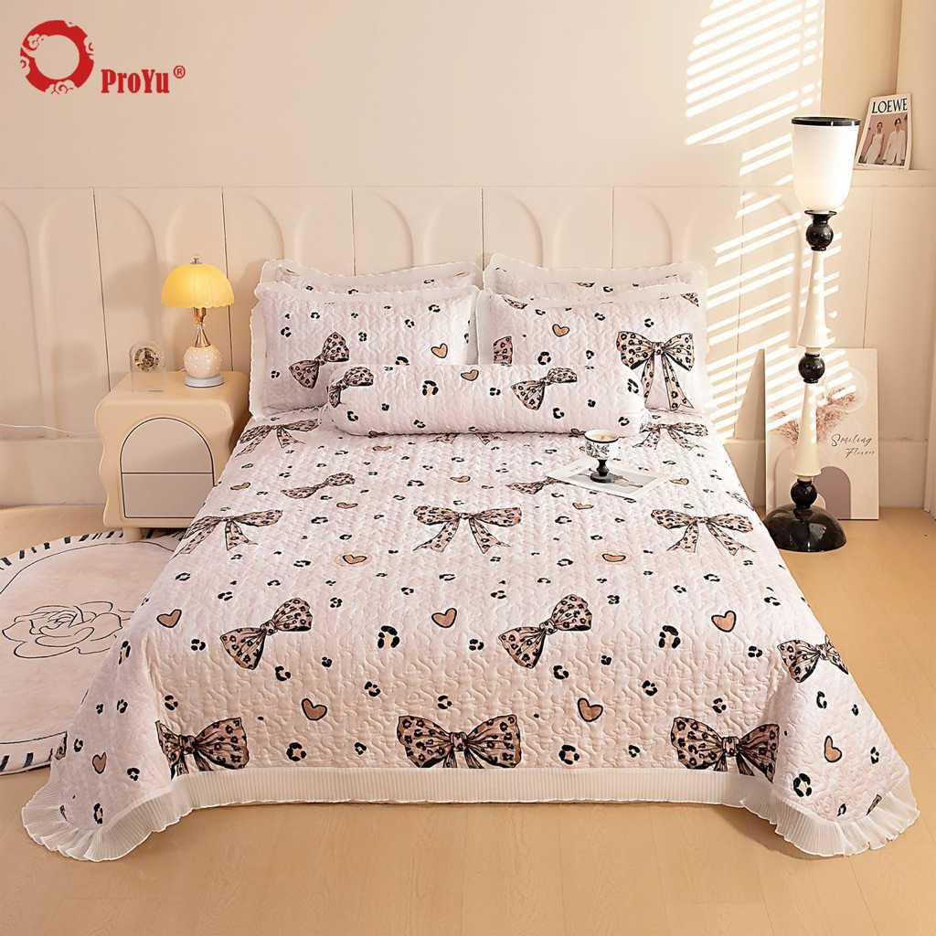 PROYU Cadar Supper Queen Ropol Patchwork 6N1 Set Set Soft Queen & King ...