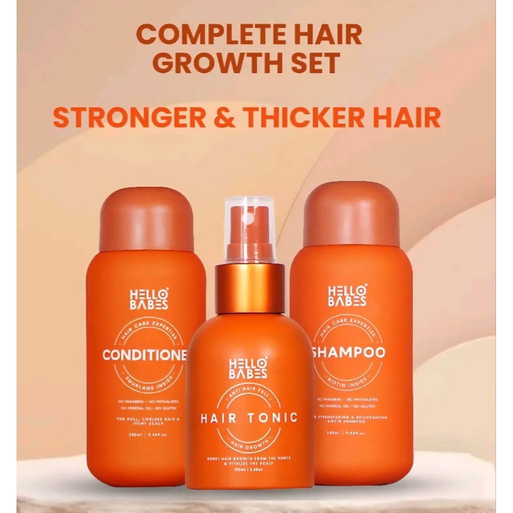 HELLO BABES PROMO SET RM99 TRIO COMBO HAIR TONIC + SHAMPOO ...