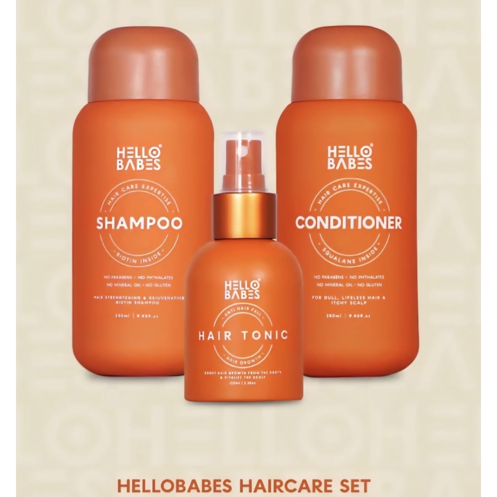 HELLO BABES HAIR TONIC NEW FORMULA SHAMPOO CONDITIONER HQ | Shopee Malaysia