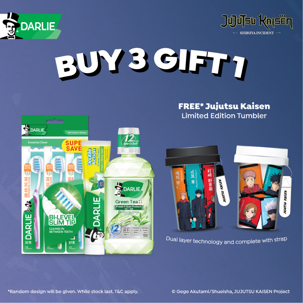 [Free JJK Tumbler] Darlie EP Strong Mint Toothpaste 200g + Green Tea ...