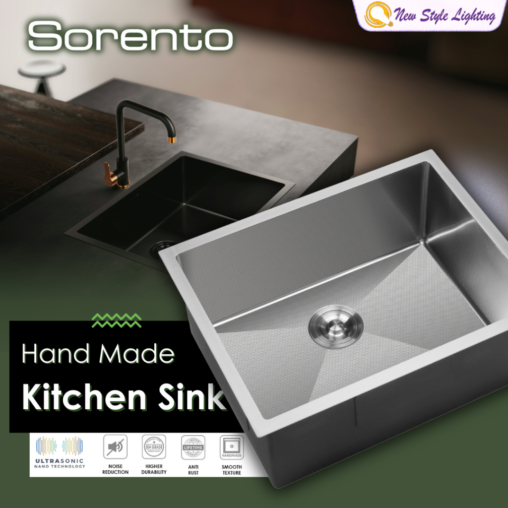 Sorento Kitchen Sink Honeycomb SUS304 Stainless Steel Sinki Dapur Besar ...