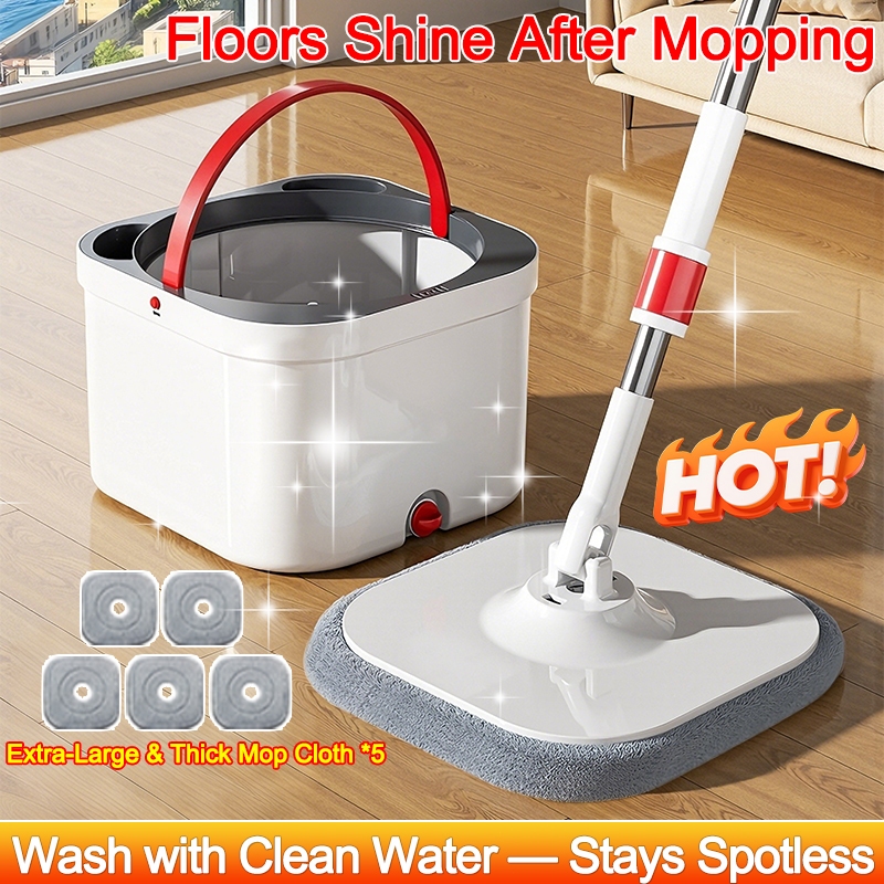 Spin Mop Clean Water and Sewage Separation With Bucket Magic Rotating ...