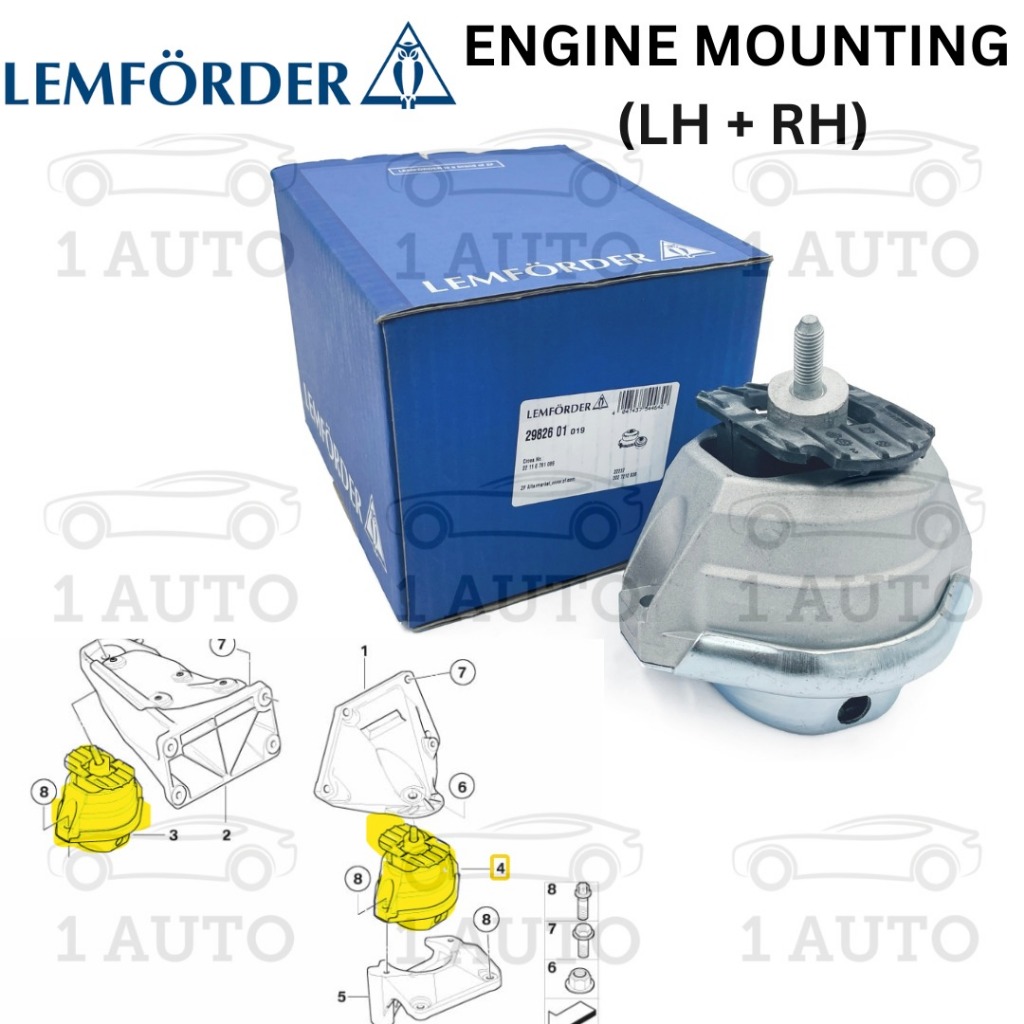 LEMFORDER GERMANY ENGINE MOUNTING 2pc BMW E60 520i 523i 525i 530i M54 ...