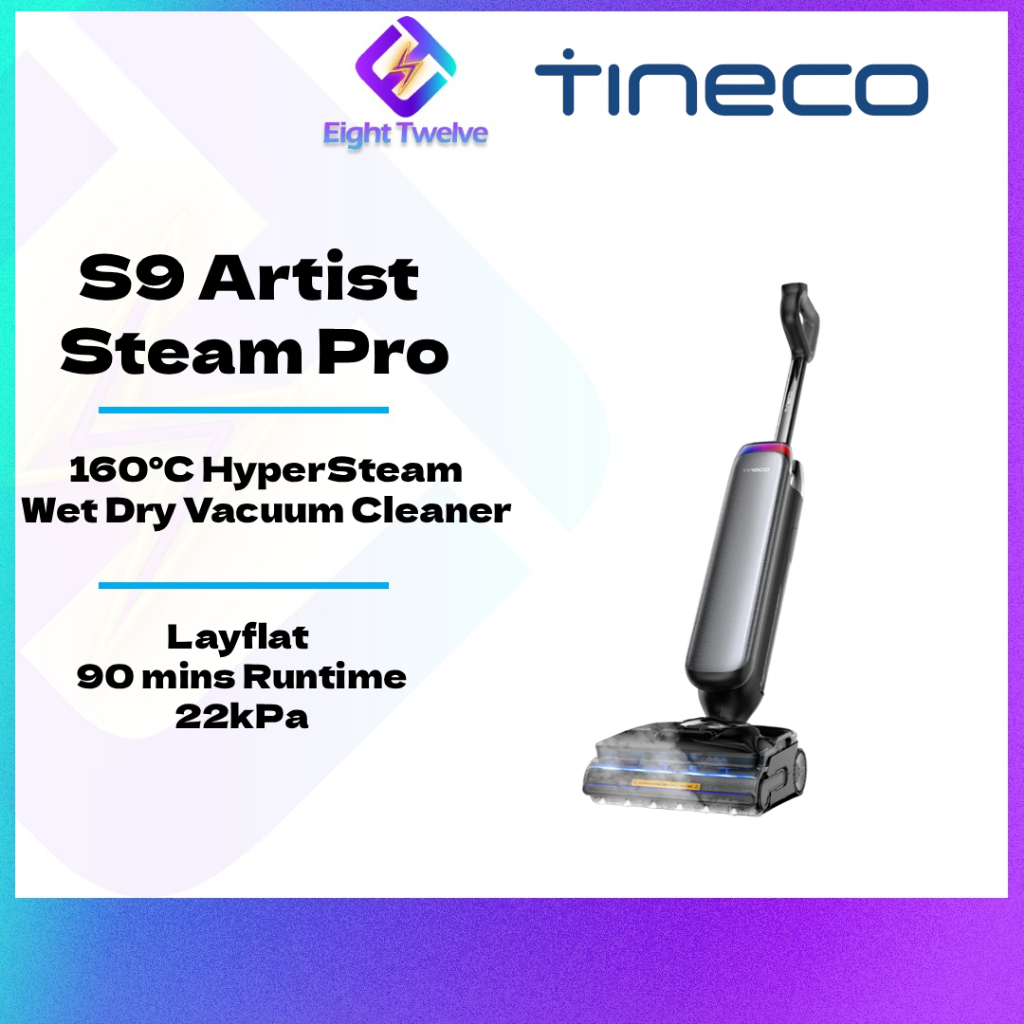 【TOP SPEC】Tineco S9 Artist Steam Lay-flat Wet Dry Vacuum Cleaner | 140 ...