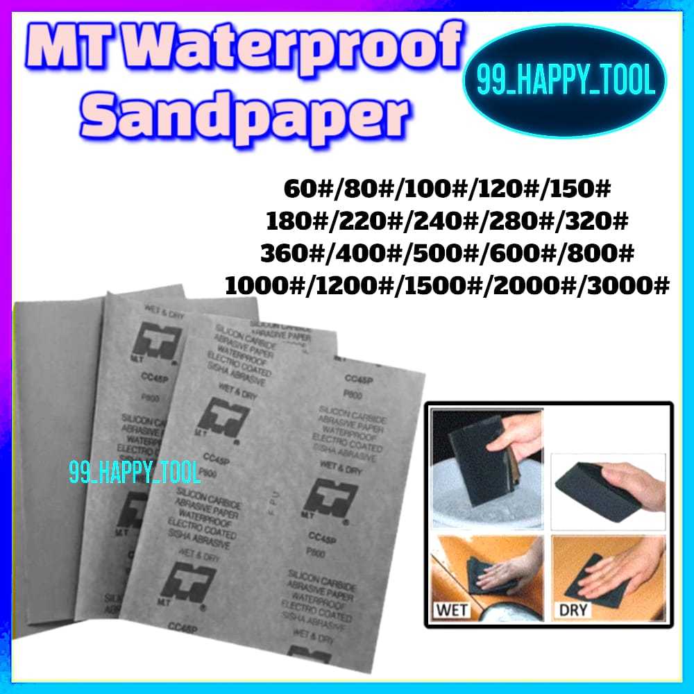 MT Abrasive Paper/Sand Paper/Sandpaper-Waterproof/Kertas Pasir CC45P ...