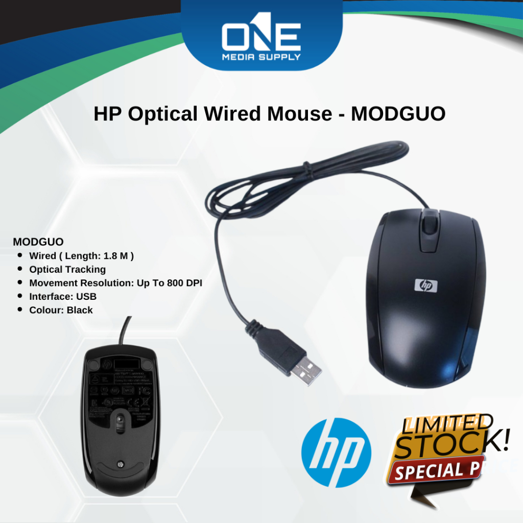 HP KU-1156 & MODGUO - Wired Keyboard & Optical Wired Mouse (Refurbished ...