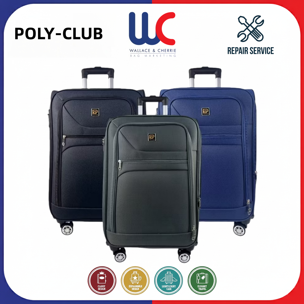 Poly-Club Classy Lightweight Expandable Trolley Softcase Travel Luggage ...