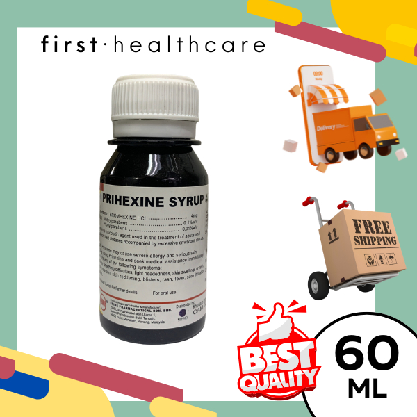 [READY STOCK!] Prihexine Syrup 4MG/5ML Mucolytic Agent Pecah kahak ...