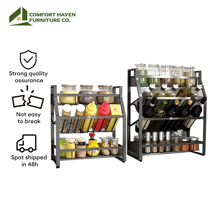 Comfort Haven Furniture Co. Kitchen Spice Storage & Seasoning Condiment ...