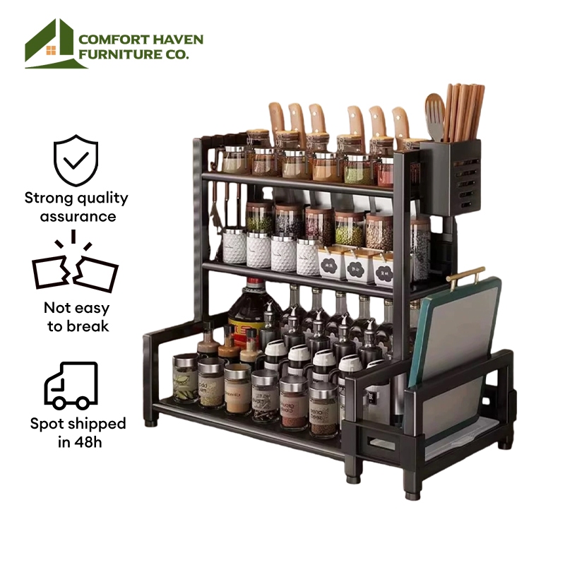 Comfort Haven Furniture Co. Kitchen Spice Rack Multifunctional ...