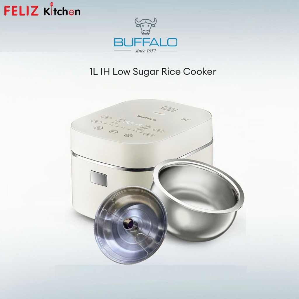 BUFFALO 1L IH LOW SUGAR RICE COOKER 牛头牌1L多功能减糖饭锅 |SUS304 Inner Pot ...