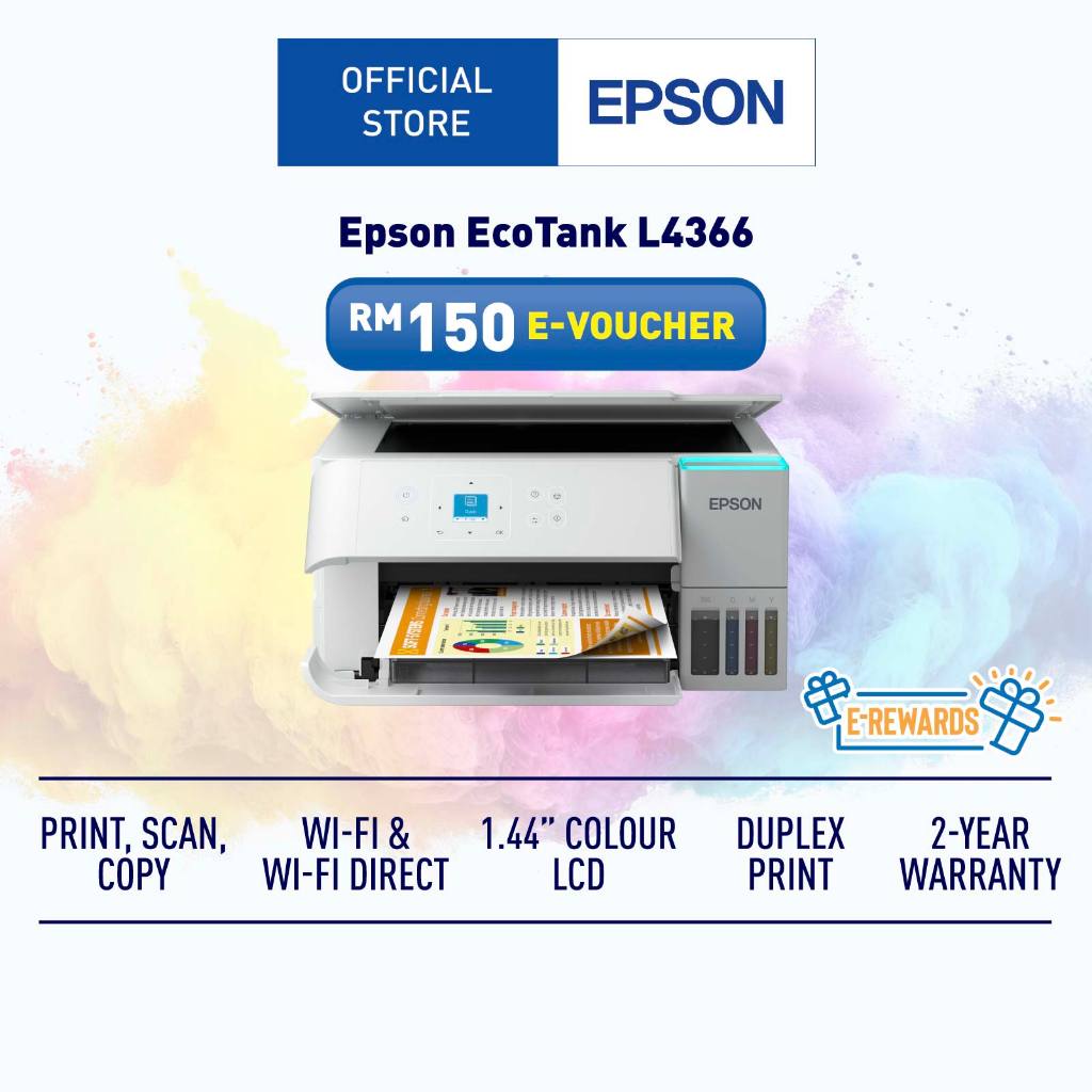 Epson EcoTank L4366 A4 Wi-Fi Duplex All-In-One Printer [REDEEM TNG ...