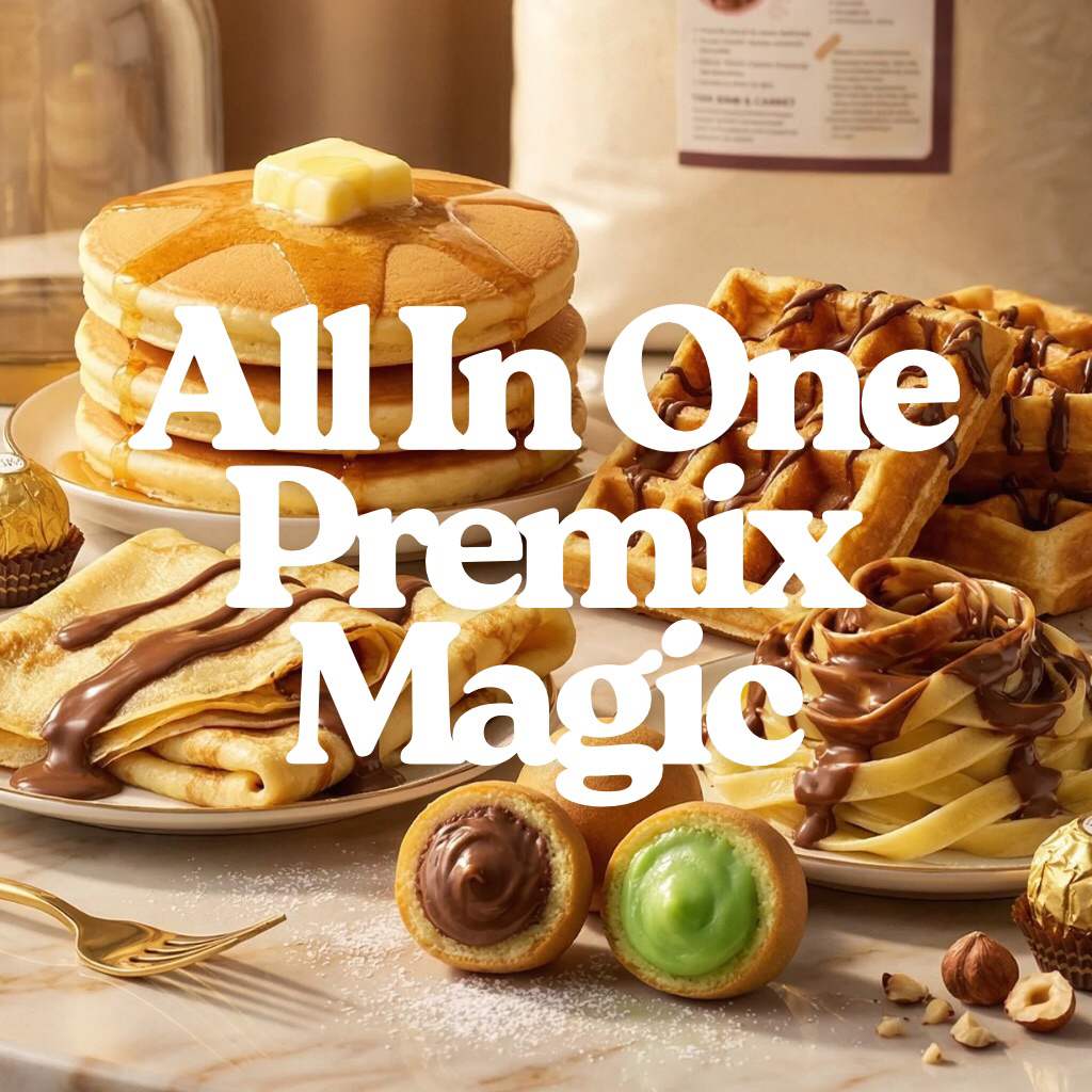 COMBO 3 | PREMIX TEPUNG MAGIC 1KG | BABY PANCAKE, WAFFLE, CREPE, KAYA ...