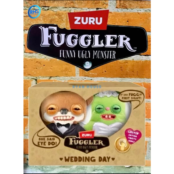 {ORIGINAL} ZURU FUGGLER 2 PACKS WEDDING DAY 9 INCH PLUSH TOYS WITH ...