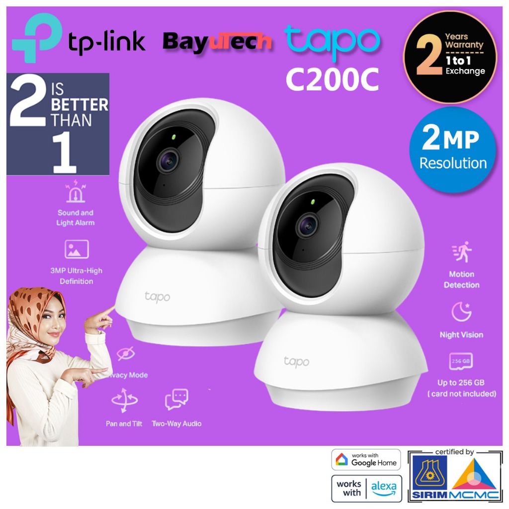 TP-Link Tapo C100 C220 C200 C210 C500 C510 3 ~ 4MP Full HD Pan / Tilt ...