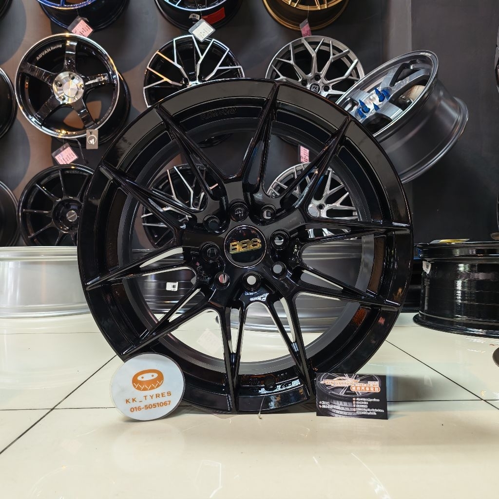[4PCS] New Sport Rim 16inch BBS 16X7JJ ET40 8H100/114.3 GLASS BLACK ...