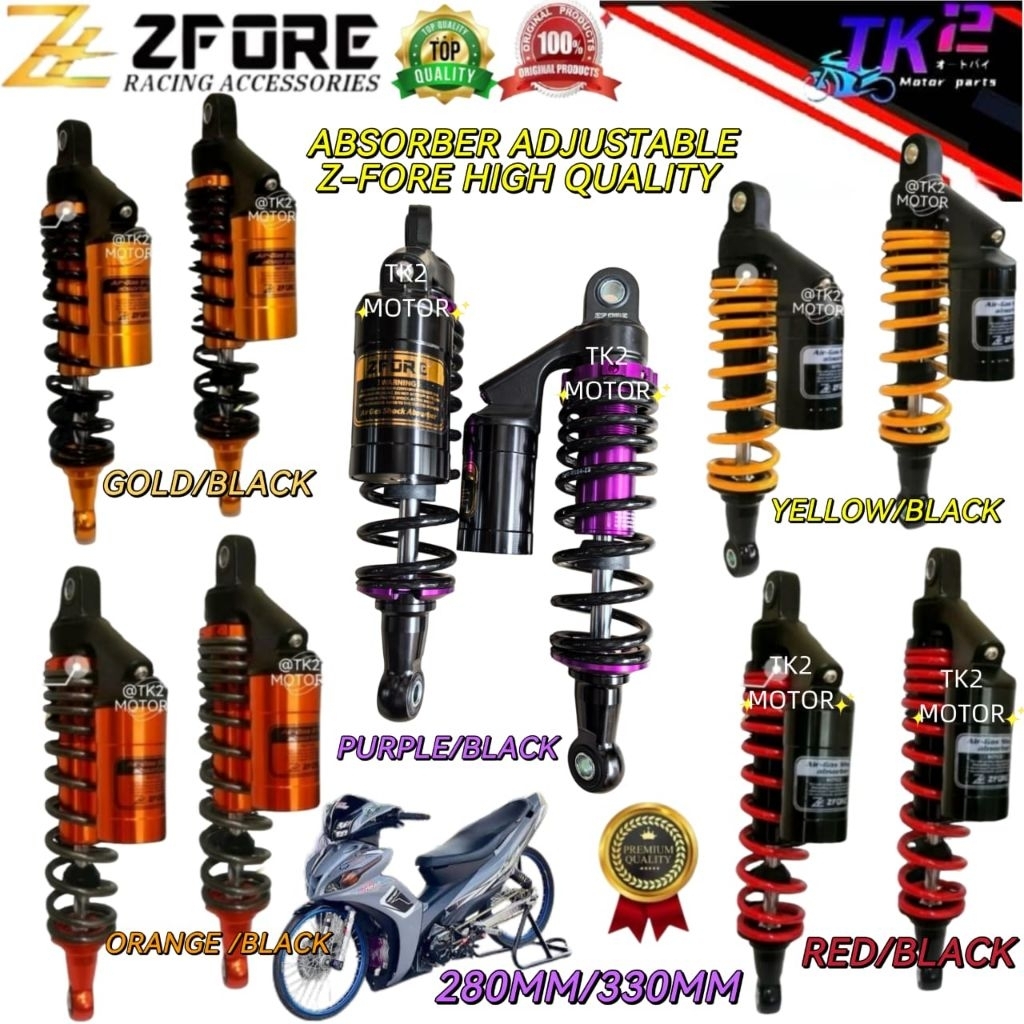 ZFORE 280MM/330MM ABSORBER SRL115FI /SS2/RXZ/W125/DASH | Shopee Malaysia