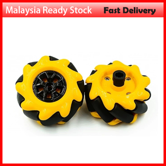 A Pair of Mecanum Wheels Omnidirectional Wheels 48mm 60mm 80mm TT Motor Smart Car Mobile Car