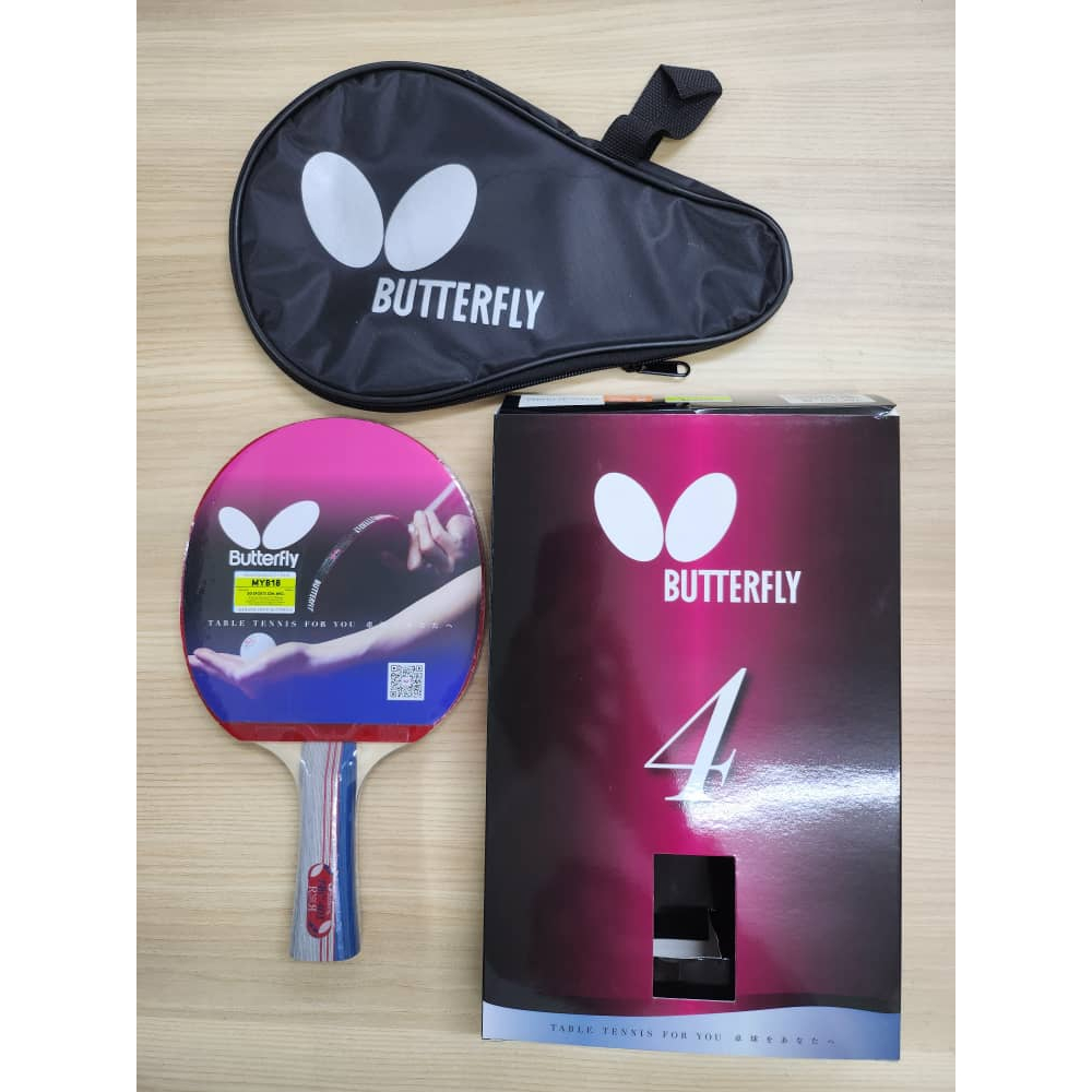 Butterfly TBC 4 Series Table Tennis Carbon Racket (FL) with Full Case ...