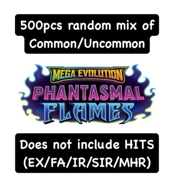 Pokemon Random Bulk Cards Phantasmal Flame Random mix of Common ...