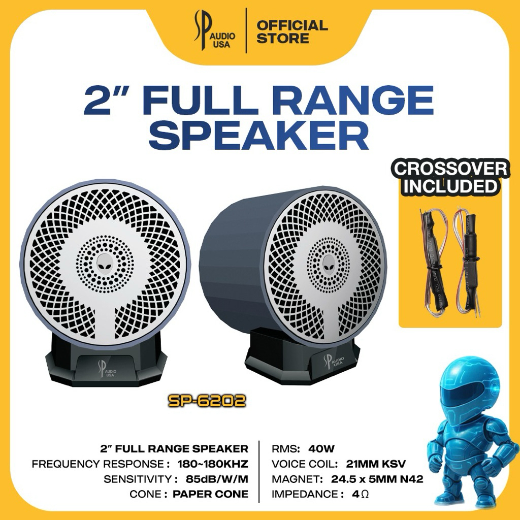 SP Audio 2” Full Range Speaker With Bass SP-6202 | Shopee Malaysia