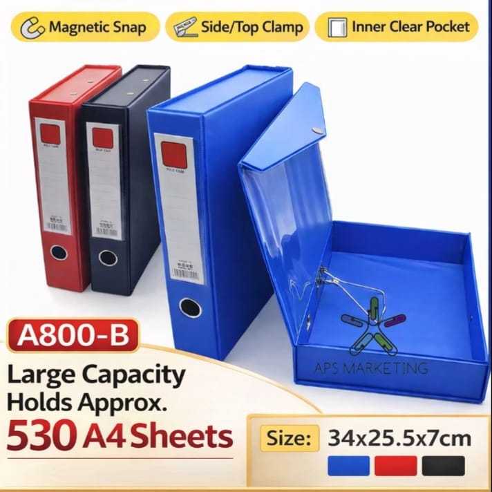 PVC F4 Box File 68mm With Clip | Shopee Malaysia