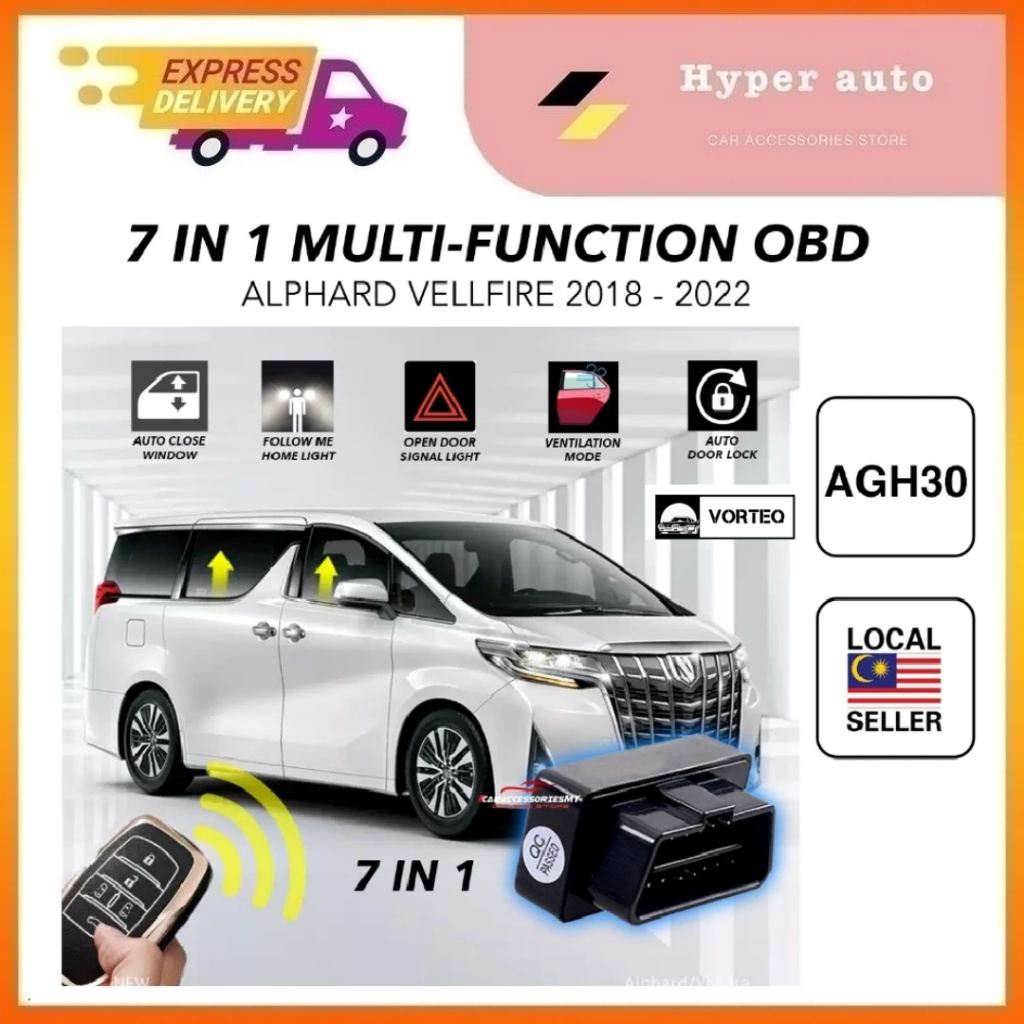 VORTEQ Toyota Alphard Vellfire AGH30 OBD Auto Close Window & Auto Lock ...