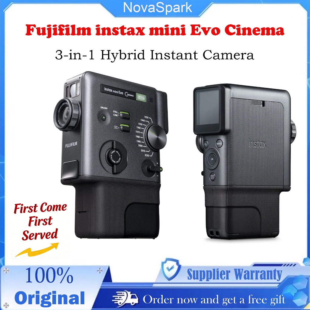 【2026 Debut】Fujifilm instax mini Evo Cinema 3-in-1 Hybrid Instant ...