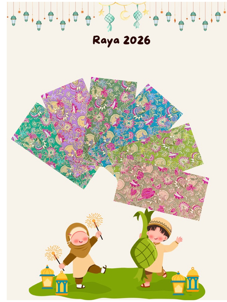 Sampul Duit Raya 2026 Batik | Glossy 135gsm | Waterproof | Premium ...