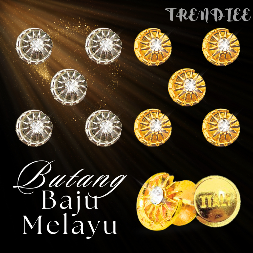 Butang Button Brooch Pin Baju Melayu Bulan Bintang Raya Nikah Batu ...