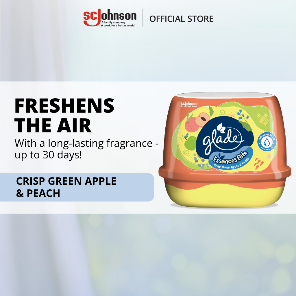 Glade Room Air Freshener Essences Elite Scented Gel Apple & Peach (180g ...