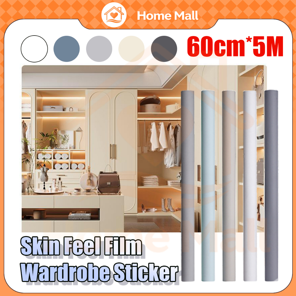 AROMIKA Wardrobe Sticker Skin Feel Film Self Adhesive Wallpaper Pelekat ...