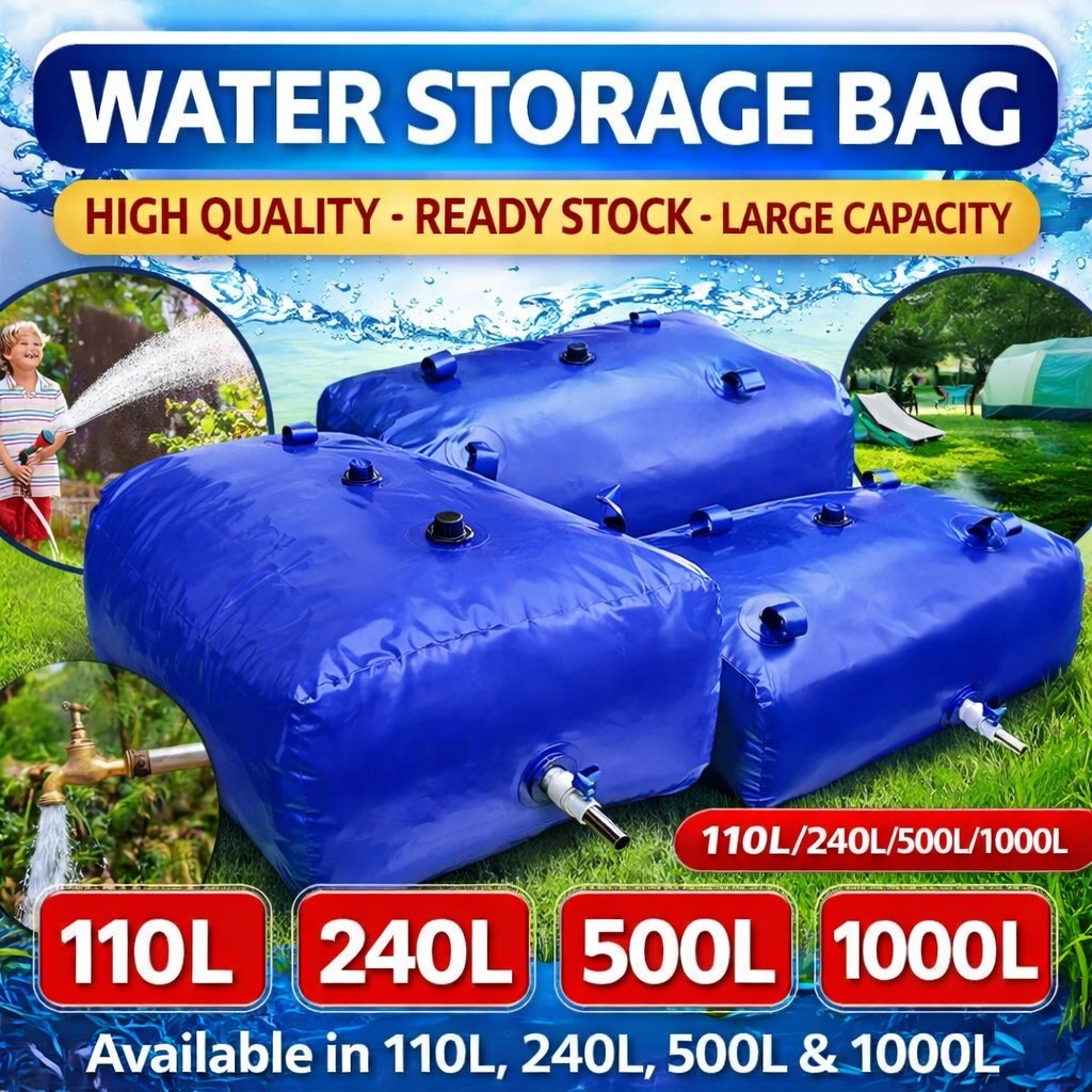 100/240/500/1000L Water Storage bag Bladder Containers, Foldable Water ...