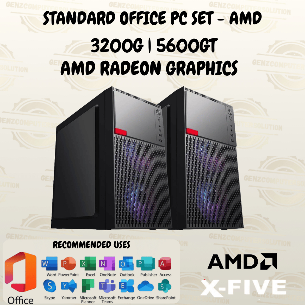[Office Pc set package AMD OFFICE PC] RYZEN 3200g | 5600GT/16GB RAM/8GB ...