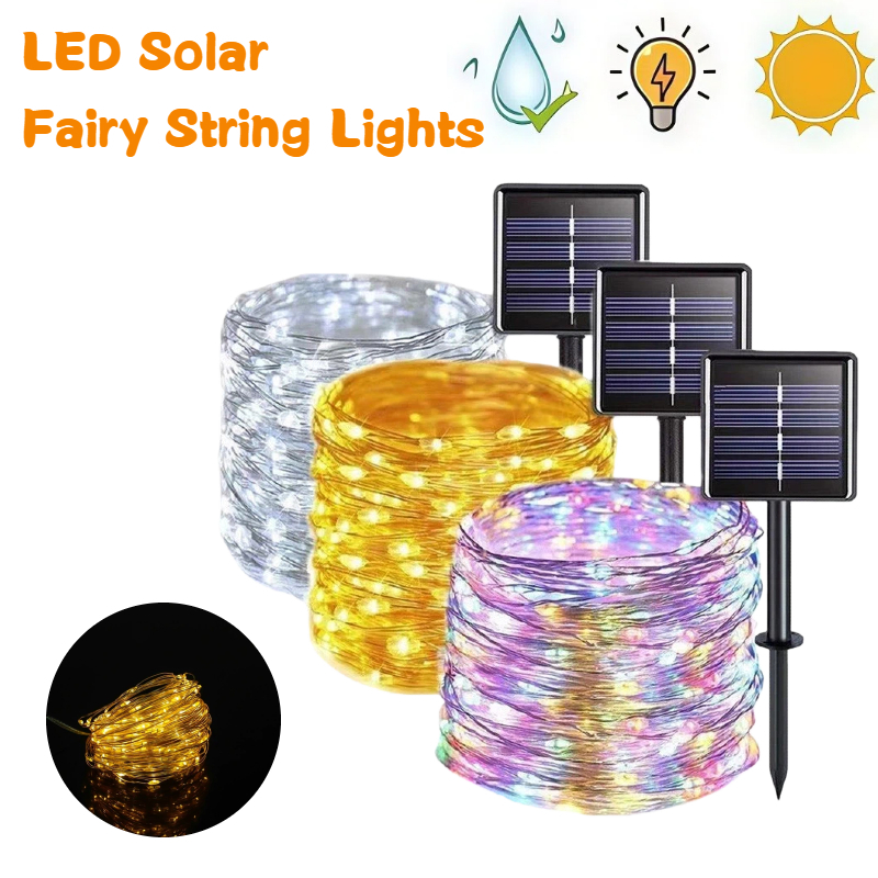 Raya Decoration LED Solar Fairy String Lights Hiasan Lampu Ramadan ...