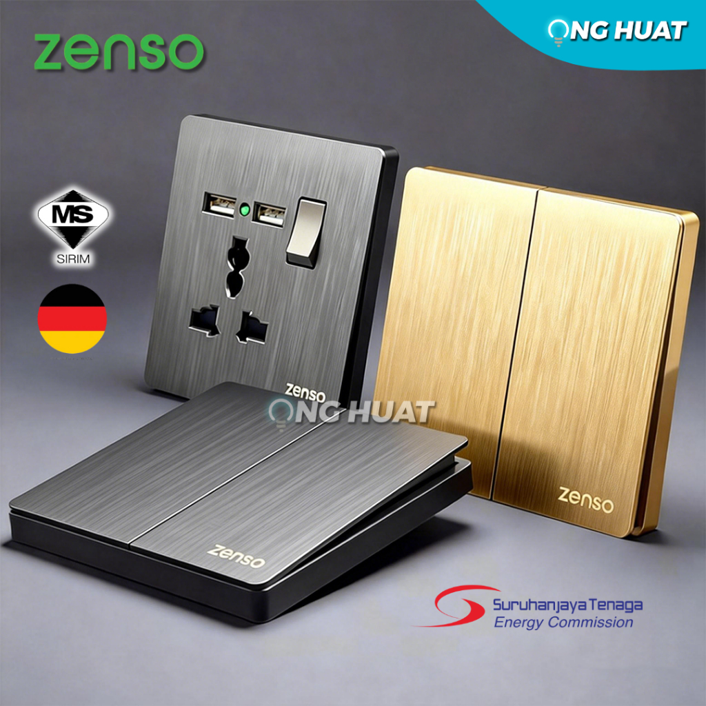 [SIRIM] Zenso Grande Socket and Wall Switch Slim Modern Switches Design ...