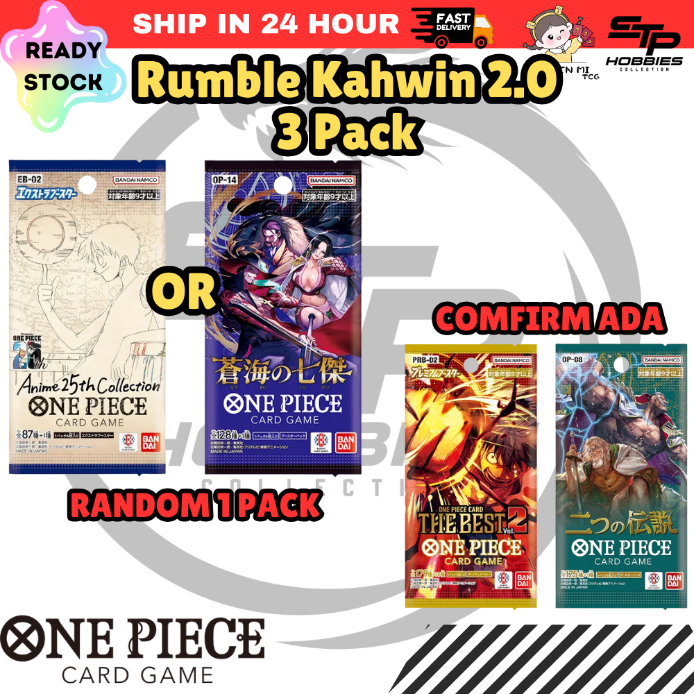 Mix Rumble ONE PIECE [OP14 ATAU EB02/OP08/PRB02] 3PACK | Shopee Malaysia