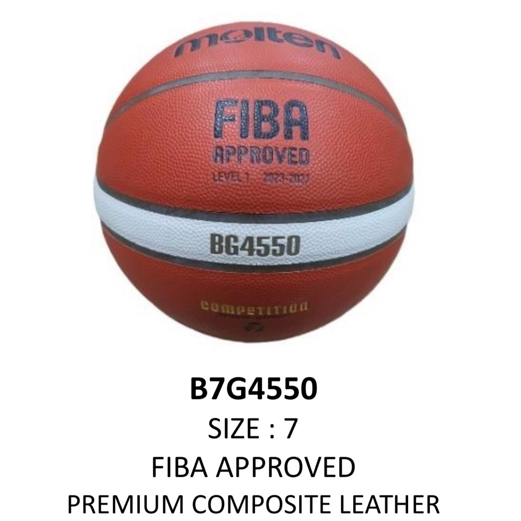 MOLTEN BASKETBALL BG4550 SIZE : 6&7 FIBA APPROVED PREMIUM