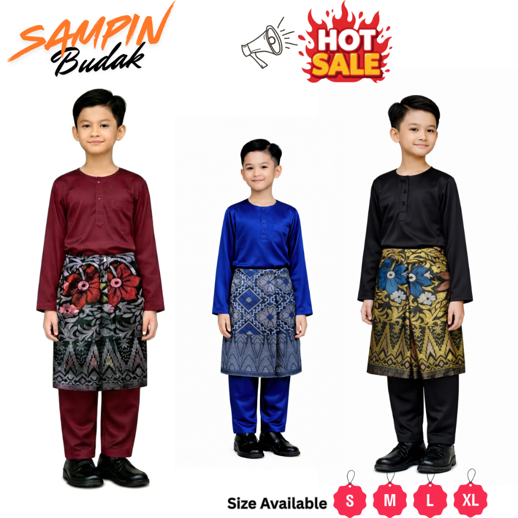 Sampin Budak Raya 2026 Exclusive Siap Jahit Sampin Kanak Kanak Sampin ...